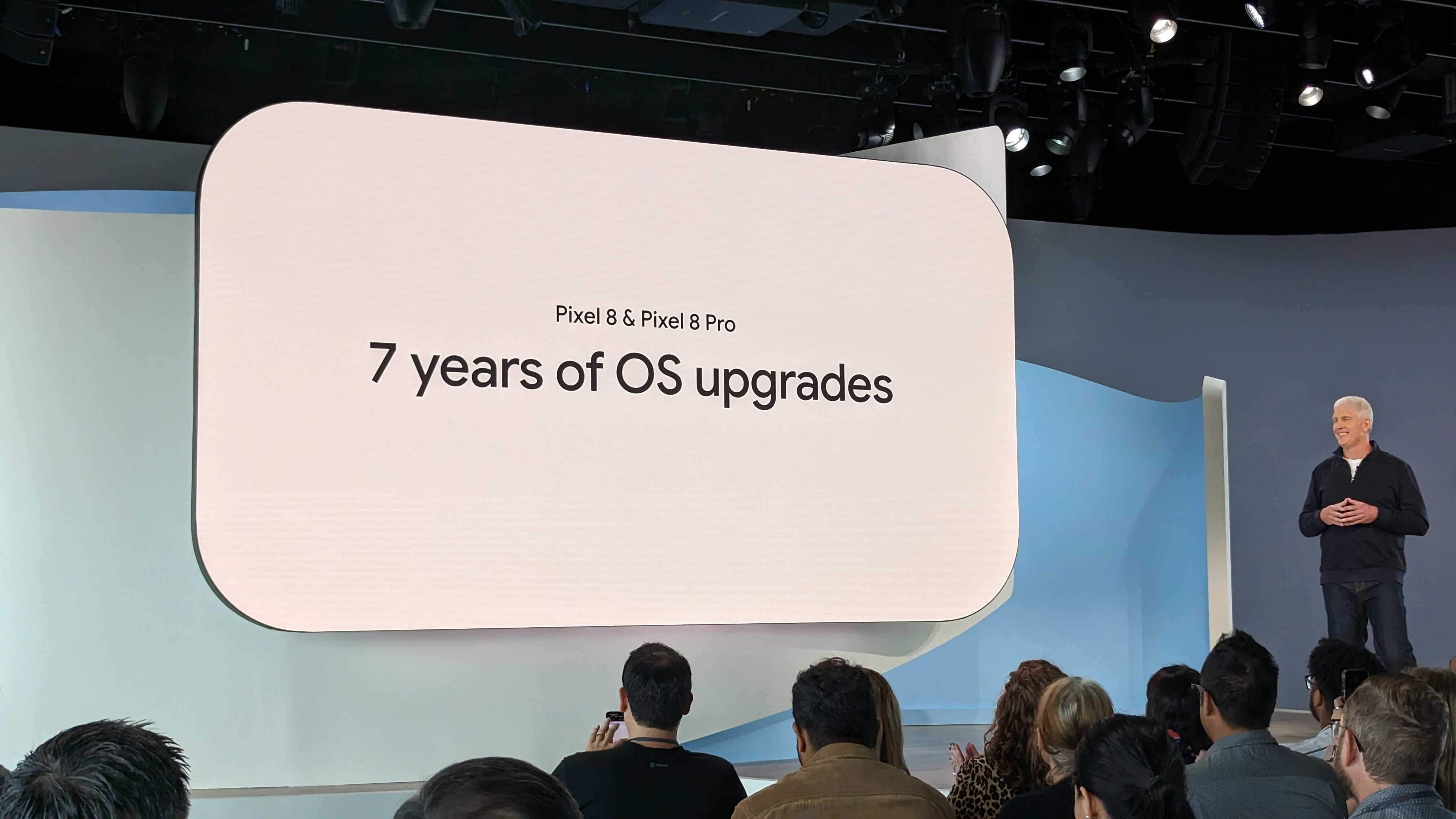 7 years of OS upgrades for Pixel 8 and Pixel 8 Pro