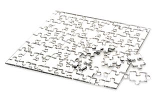 a clear Perspex puzzle