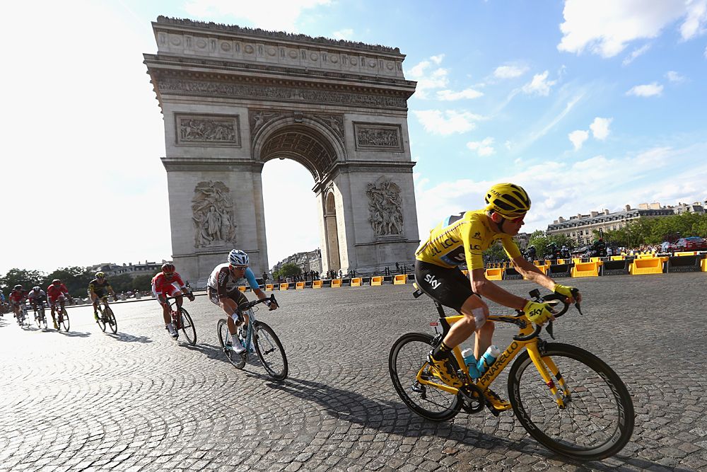 Chris Froome on the final stage of the 2016 Tour de France