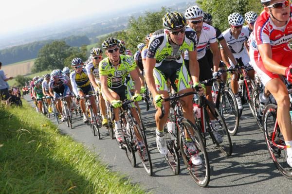 ISD-Neri ride in the peloton during the first stage of the Tour of Britain