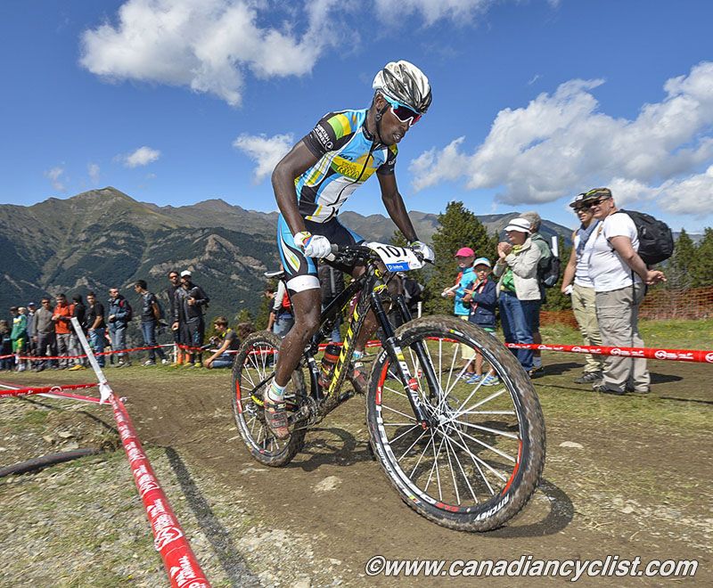 The first Rwandan to race the Elite XC - Nathan Byukusenge