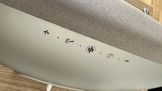 A close up of the Bowers & Wilkins Zeppelin Pro Edition controls