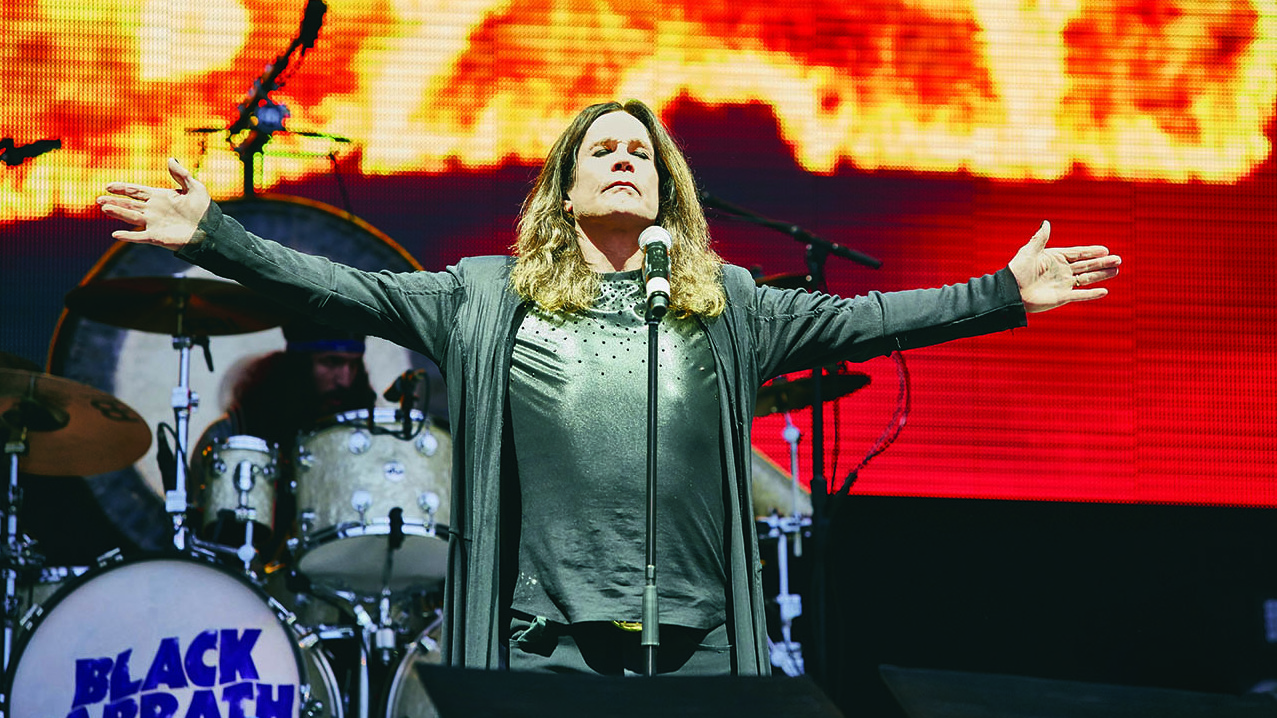 Ozzy Osbourne with Black Sabbath live photo