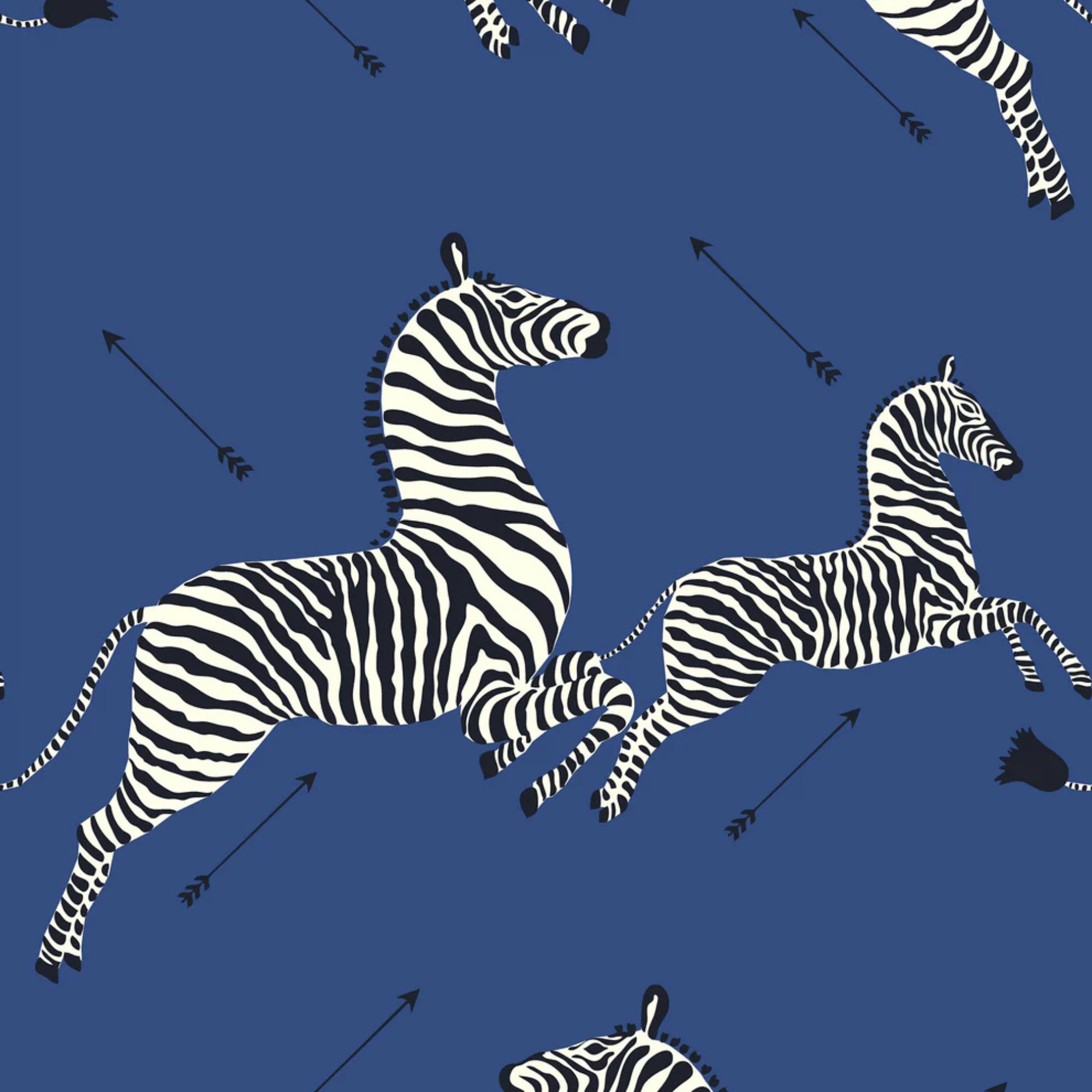 Blue zebra wallpaper
