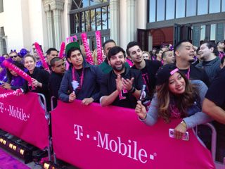 T-Mobile made its streaming video announcement at Los Angeles' Shrine Auditorium, which once hosted the Oscars, and brought in Hollywood-style crowds.