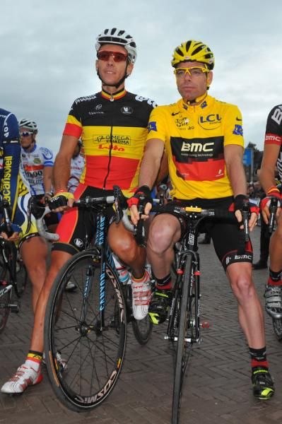 Belgian champion Philippe Gilbert and Tour de France winner Cadel Evans.