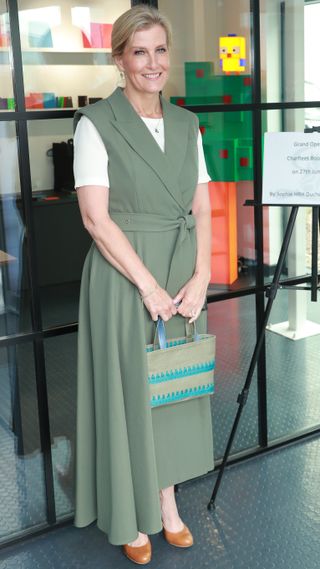 Sophie, Duchess of Edinburgh attends the grand opening of the new Charfleet Book Bindery on June 27, 2023