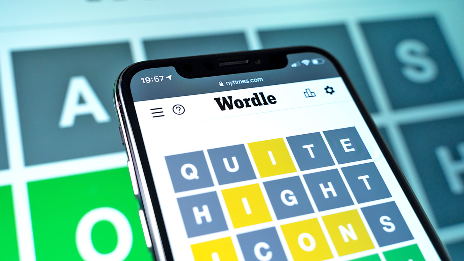 Wordle auf einem Smartphone angezeigt