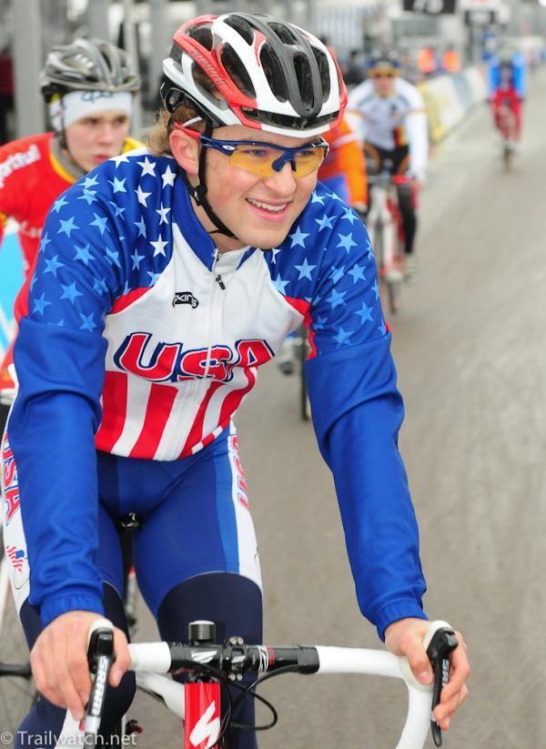 Cody Kaiser (USA) warming up before the race