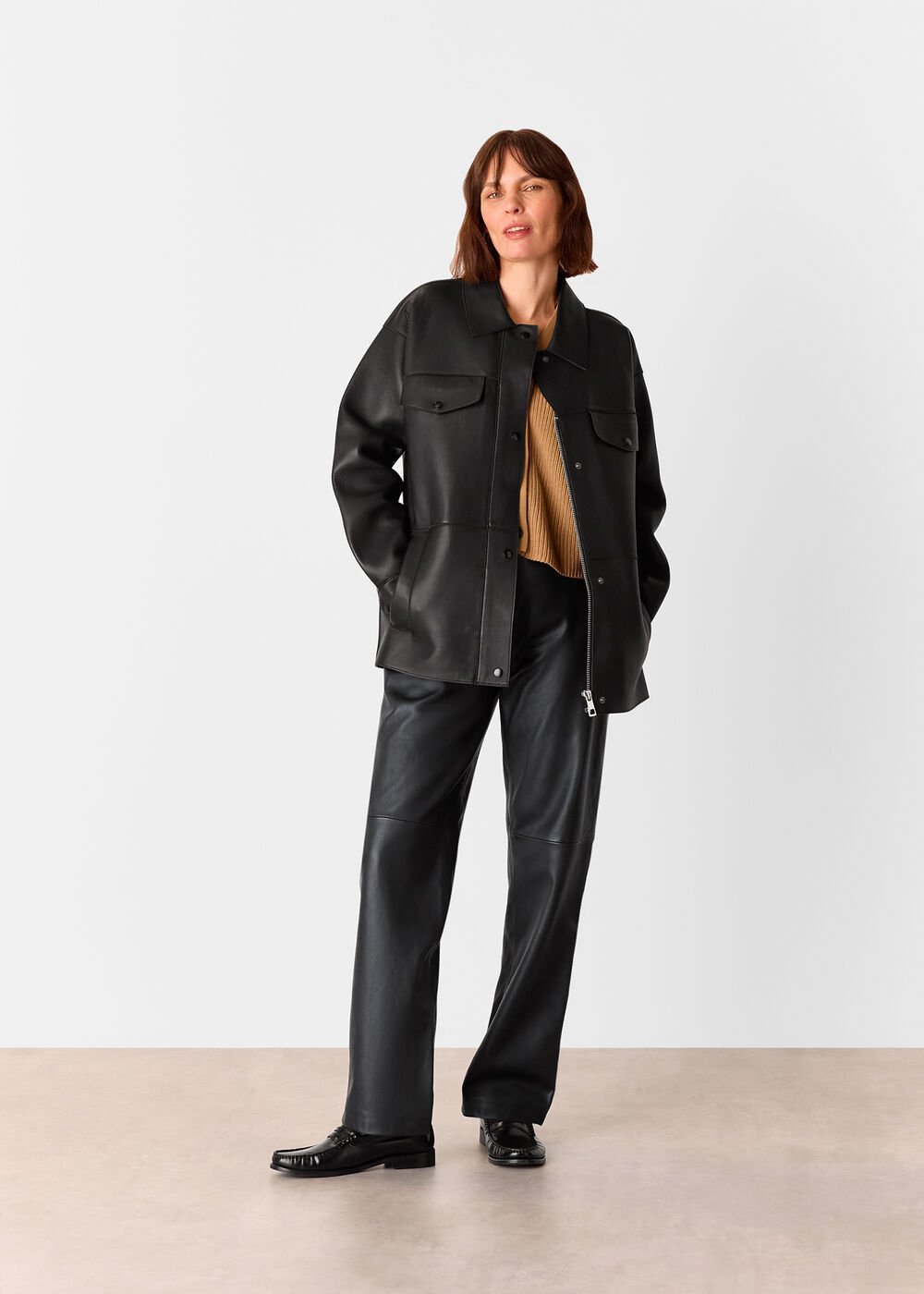 Black Ultimate Leather Trouser