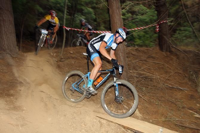 An elite male cross country racer