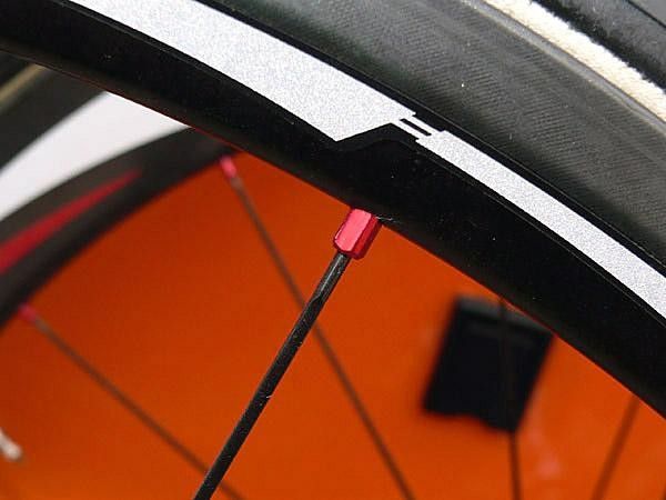 Shimano appears to be making red nipples somewhat of a trademark colour on its new crop of wheels.