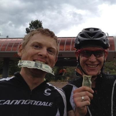 Ben Sonntag and Alex Grant Ben Sonntag with our dollar bills after the P2P courtesy of Gilly aka Slyfox