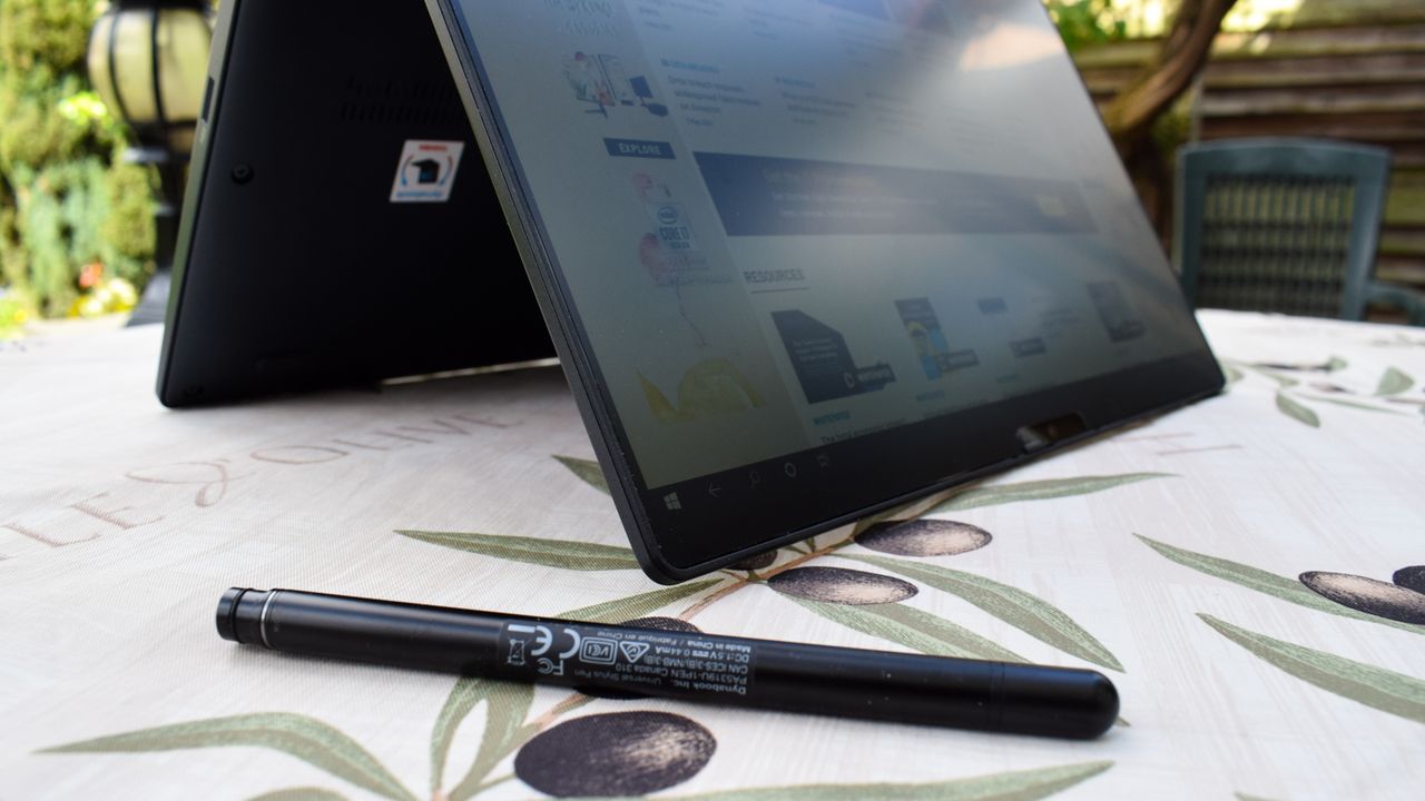 The Dynabook Portege X30W-J-10C as a tablet with the pen