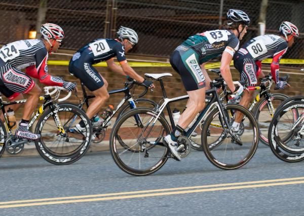 The Pro Men on the climb