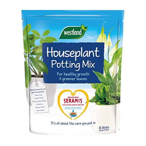 Westland Houseplant Potting Compost Mix and Enriched With Seramis, 8 L , 60x27x33 Cm