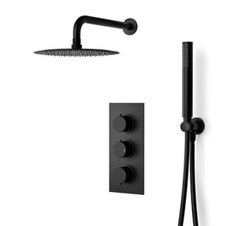 concealed black shower 