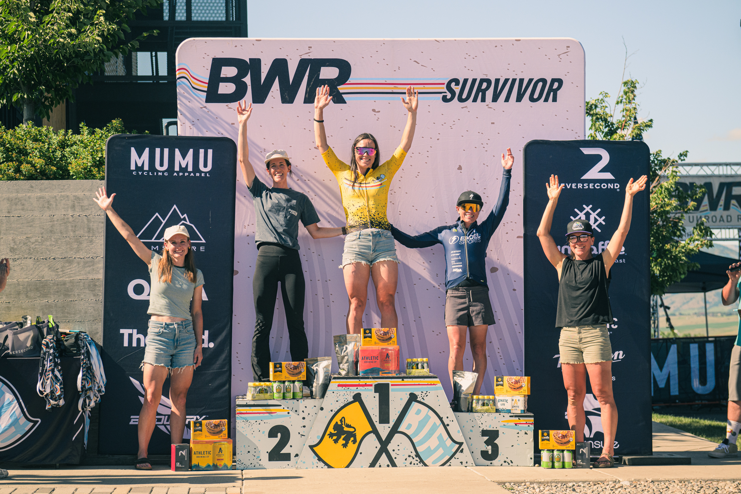 Elite women's podium at 2025 BWR Montana