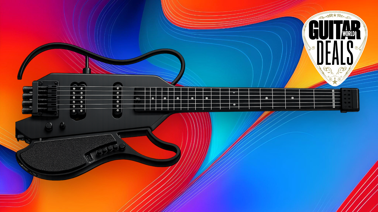 Donner Hush X Live guitar on a colourful background