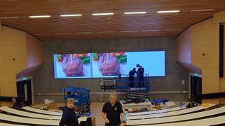 Alfalite LED screens power a Norwegian school.