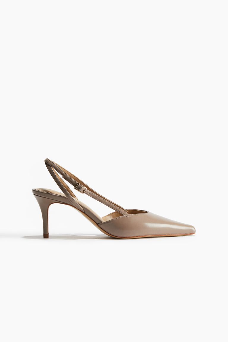 Pointed Slingback Court Shoes