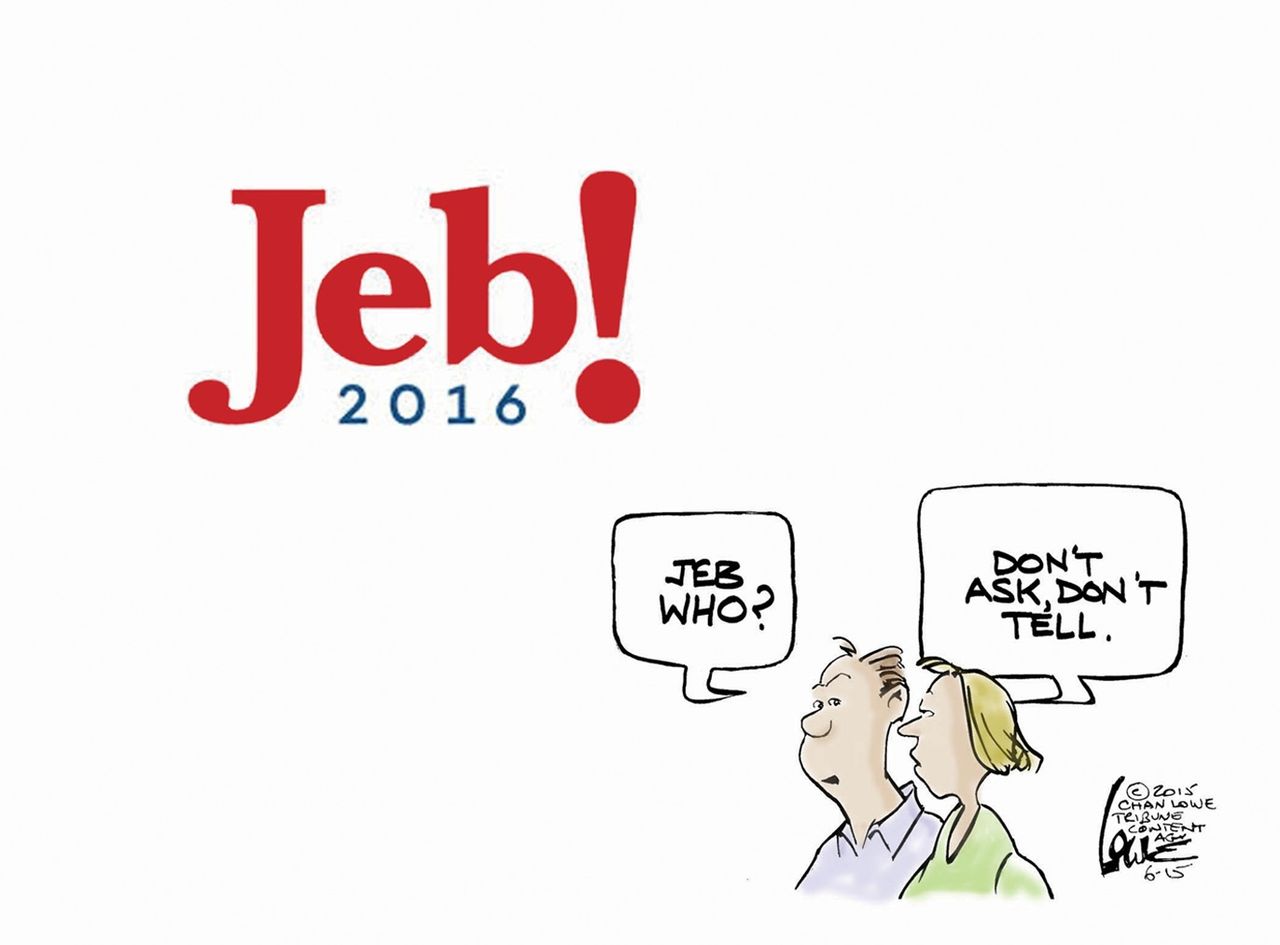 Political cartoon U.S. Jeb Bush 2016