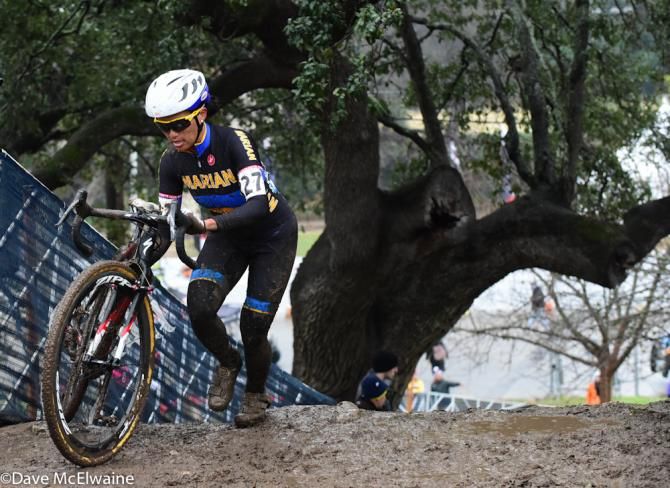 Women's collegiate racing at USA Cycling Cyclo-cross National Championships in Austin, Texas.