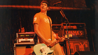 Tom DeLonge of Blink 182 during Blink 182 at KROQ Acoustic Xmas Show at Anaheim Pond in Los Angeles, California, United States.