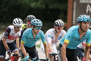 Team Astana rider Colombias Miguel Angel Lopez L and Team UAE Emirates rider Slovenias Tadej Pogacar wearing the best youngs white jersey R ride during the 17th stage of the 107th edition of the Tour de France cycling race 170 km between Grenoble and Meribel on September 16 2020 Photo by KENZO TRIBOUILLARD AFP Photo by KENZO TRIBOUILLARDAFP via Getty Images