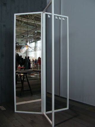 'Tomc' floor standing mirror and hook system by Minna Korhonen and Kristina Sandell