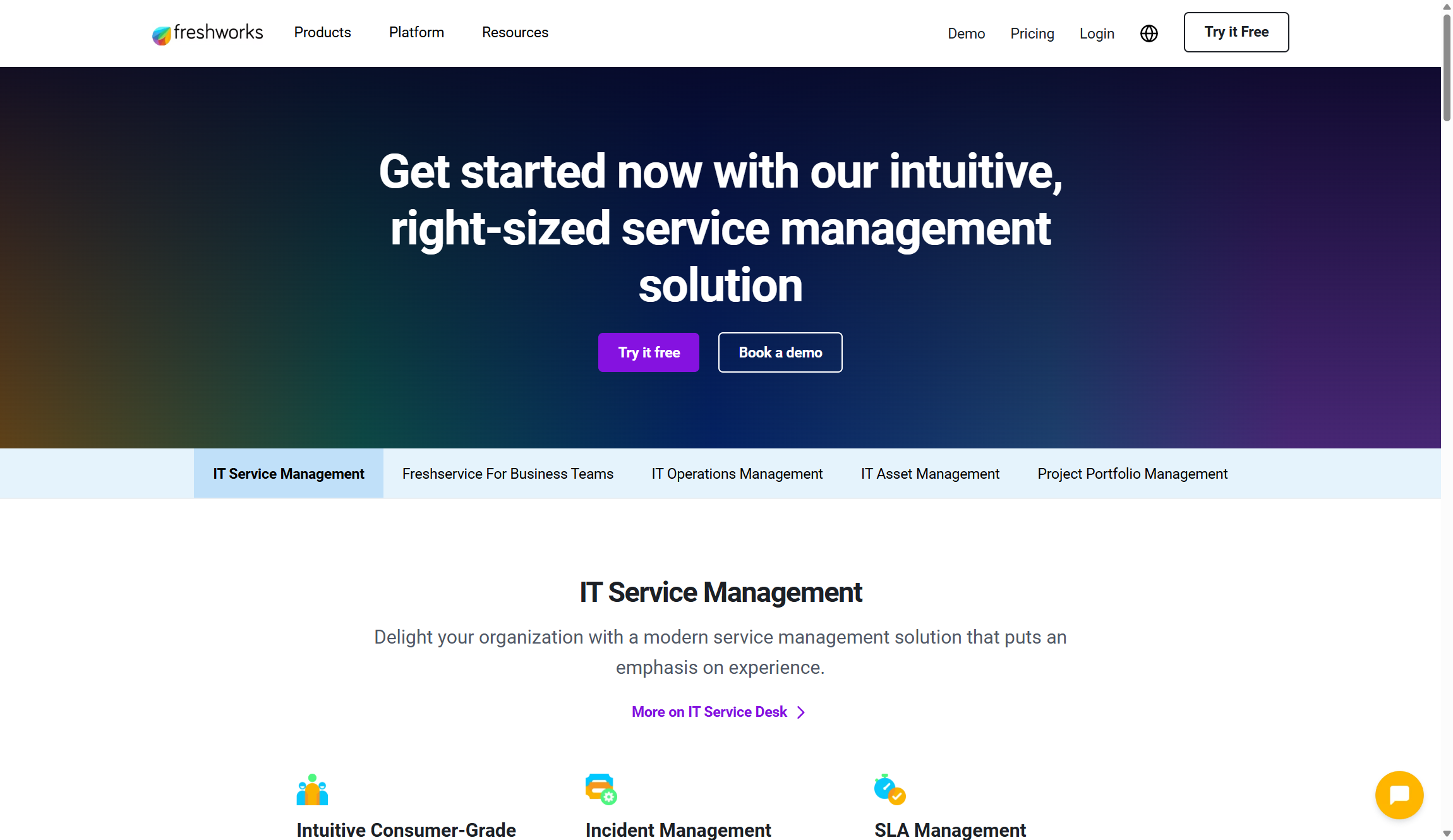 FreshService features