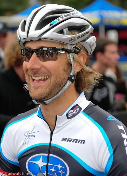 Jeremy Horgan-Kobelski (Trek Subaru) at the start.