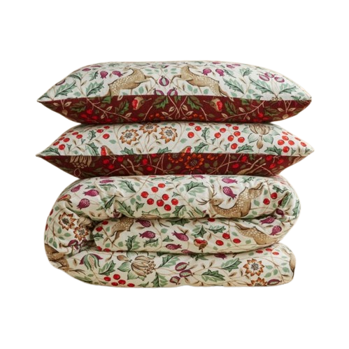 Heritage 100% Brushed Cotton Duvet Cover &amp;amp; Pillowcase Set