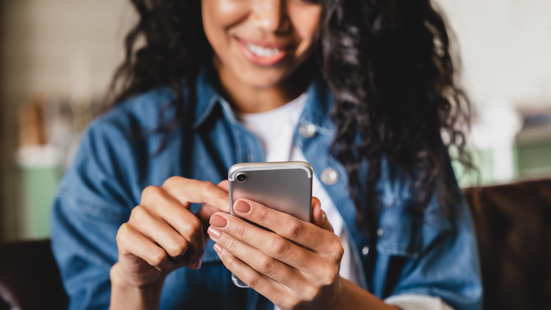 woman using phone