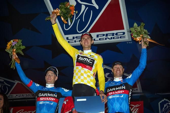 The Vail TT podium: Andrew Talansky, Tejay van Garderen and Tom danielson