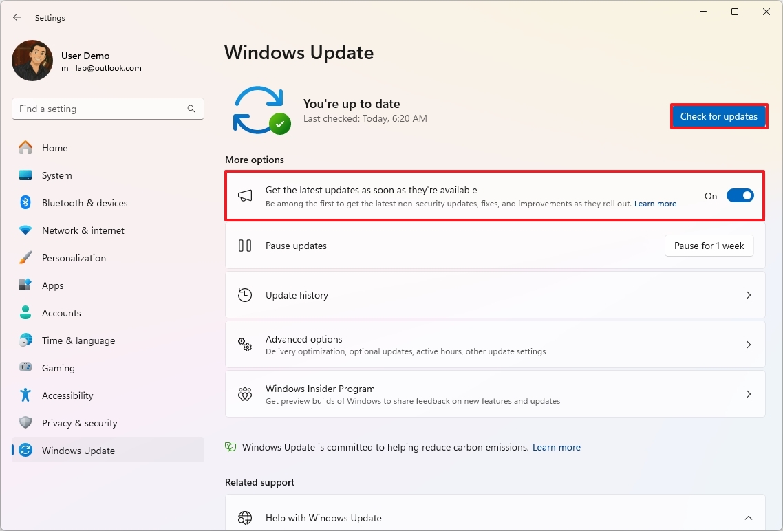 Windows 11 check for updates
