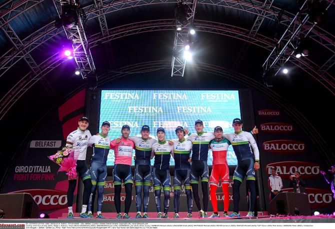 Team Orica GreenEdge on the podium