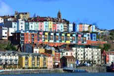 Colourful houses in Hotwells, Bristol