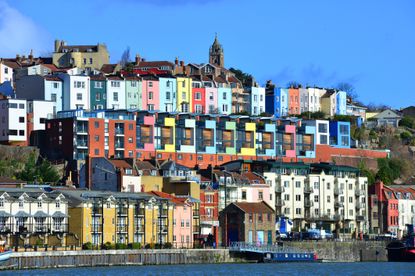 Colourful houses in Hotwells, Bristol