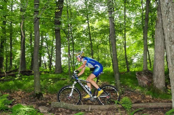Georgia Gould (Luna Pro Team) alone with the lead.