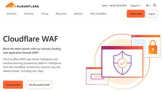 CloudFlare WAF website screenshot.