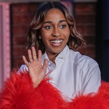 Ayo Edebiri wore a white button-down from Chanel as a dress on Late Night With Seth Meyers