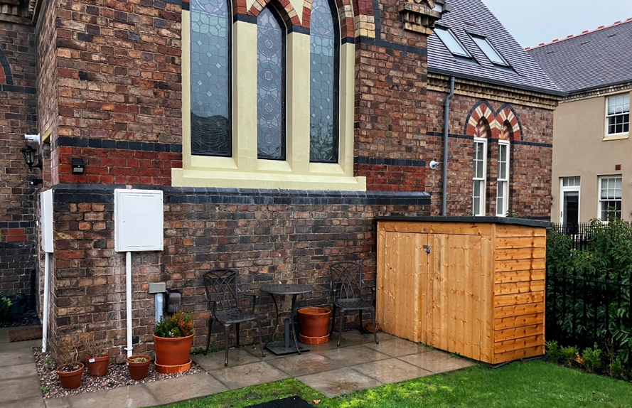 The bike shed which now must be removed