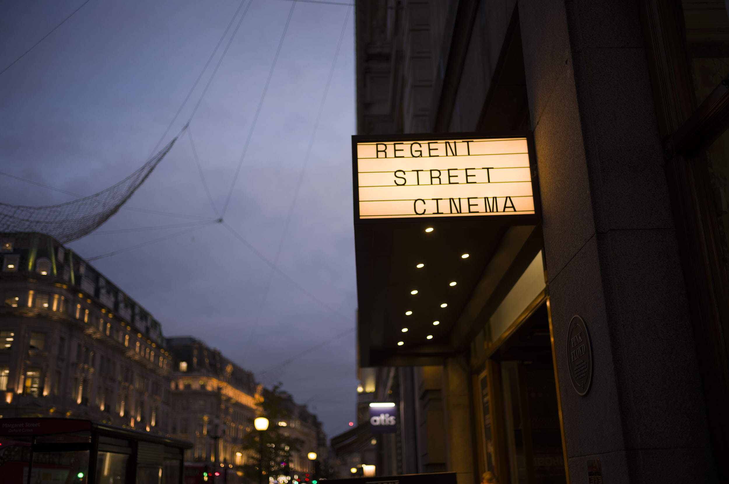Leica M EV1 sample gallery: Regent Street Cineman London at dusk