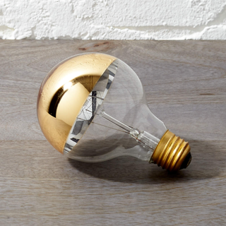 gold tipped light bulb