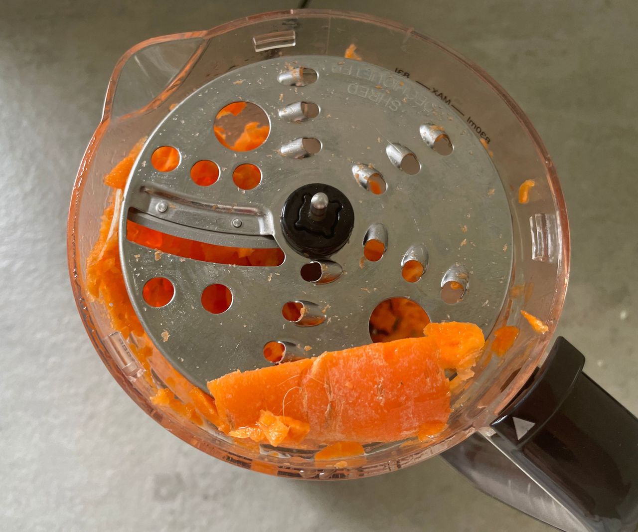 Leftover carrot in the Magic Bullet Kitchen Express