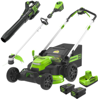 Greenworks 60V 25" Cordless Battery SP Mower Combo Kit with String Trimmer and Blower&nbsp;| was $1,099.97, now $849.97 at Greenworks (save 23%)