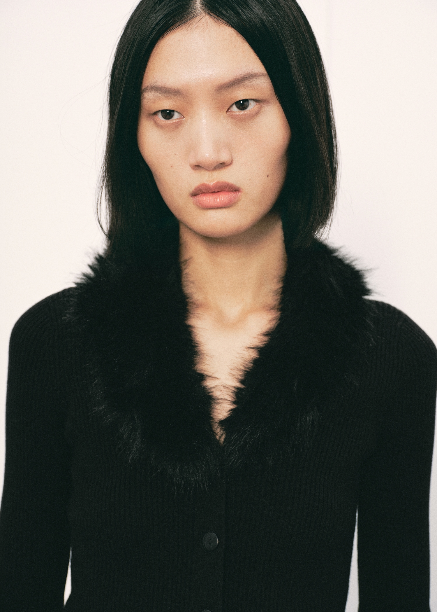 Cardigan With Fur-Effect Collar - Women | Mango Usa