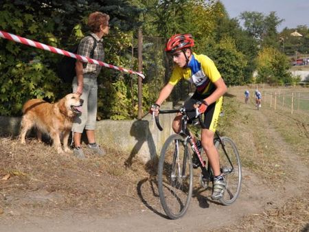Spectators, animal and human alike, came out to support the racers.
