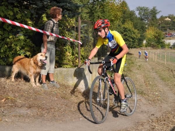 Spectators, animal and human alike, came out to support the racers.